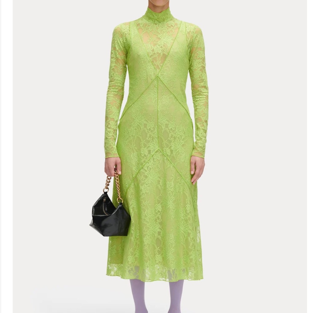 Rachel Comey Fall 2023 “Demil” dress in lime lace